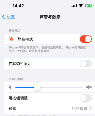 大同苹果15Pro维修网点分享iPhone15Pro系列机型中隐藏静音图标 