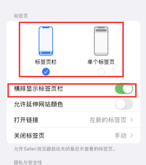 大同iPhone授权维修分享Safari浏览器如何切换标签栏位置 